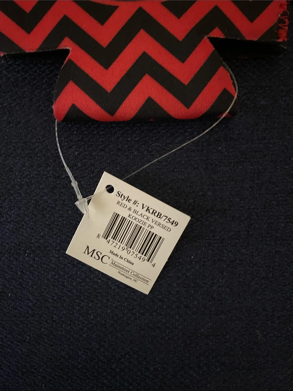 12 Red /Black Can Koozie Reversible